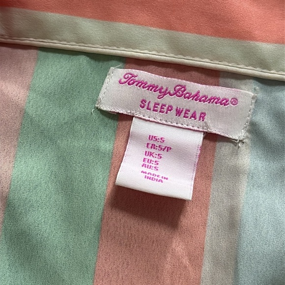 Tommy Bahama Pastel Stripes Pajama Set Small - Picture 3 of 5